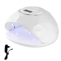 F6 UV LED Lamp Nail Dryer Dual hands Nail Lamp Curing UV Gel Nail Polish With Sensor  Timer  LCD Display White EU