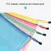 10 PCS Zipper Plastic Mesh Document File Bag Random Color Delivery