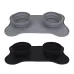 Pet Silicone Folding Bowl Mat Non-Slip and Bite Resistant Portable Feeding Bowl Gray