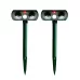 2 PCS Powerful Ultrasonic Solar-powered Animal Repeller With PIR Sensor and Light Sensor Got the CE or ROHS Certification