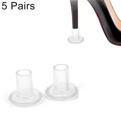 5 Pairs Non-slip Wear-resistant Increase Shoes High Stiletto Heel Protector Caps Random Color Delivery