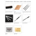 Beginner Sketching Tools 18 PCS Sketching Pencils  Charcoal Pencil  Erasers  Pen Curtain  Art Knife  Sketching Set