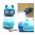 3 PCS Hand Press Powered Cartoon Pig Shaped Flashlight