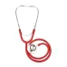 Double-sided Stethoscope Single Tube Doctors Nurse Professional Cardiology Stethoscope Aluminium Alloy Chestpiece Red