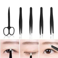 5 PCS in Set Eyebrow Beauty Tools Eyebrow Tweezers Vlip