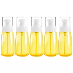 60ml 5 PCS Travel Plastic Bottles Leak Proof Portable Travel Accessories Small Bottles Containers Yellow