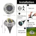 Outdoor Solar Underground Lamp Rotating Buried Lawn Lamp 8 LEDs White Color Light