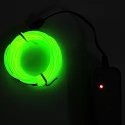 Flexible LED Light EL Wire String Strip Rope Glow Decor Neon Lamp USB Controlle 3M Energy Saving Mask Glasses Glow Line F277 Lemon Yellow Light