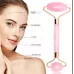 Double Head Massage Roller Natural Rose Crystal Quartz Jade Stone Anti Cellulite Wrinkle Facial Body Beauty Health Tool Pink