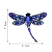 Vintage Classical Dragonfly Pattern Rhinestone Brooch