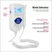 FD-100 Digital Fetal Doppler Ultrasound Sound Baby Heartbeat Detector Monitor LED Digital Prenatal Pocket Fetal Doppler Stethoscope Blue