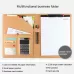 Office Supplies Business Style Leather Document Folder with 30-pages A4 Note Pad and Calculator