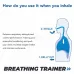 Breathing Exerciser Trainer Adjusts Resistance Lung Capacity Strengthener White