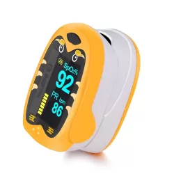 Pediatric Finger Pulse Oximeter Neonatal Blood Oxygen Children Kids Rechargeable USB Infant Blood Oxygen Monitor Orange