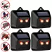 4pcs in Box Solar Animal Repeller Waterproof Animal Deterrent with Red LED Light