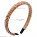 Handmade Fine-edged Fabric Headband Crystal Headband Gray