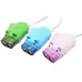 3 PCS Hand Press Powered Cartoon Pig Shaped Flashlight
