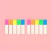 5pcs Fluorescent Transparent Small Sticker Note Indicator Label Index Sticker