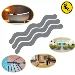 24pcs in Bag Wavy Shaped Gravel Pattern Bathtub Non-Slip Sticker