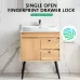 Micro USB Charging Zinc Alloy Smart Single Open Fingerprint Drawer Lock File Cabinet Lock