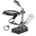 5 LED Auxiliary Clip Magnifier AC/DC Interchangeable with Soldering Stand or Two Magnifier EU Plug
