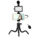 4 in 1 Vlogging Live Mini Octopus Bracket Kit Studio Light Microphone Phone Clamp Kits