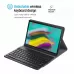 ST500 For Samsung Galaxy Tab A7 T500 T505 2020 Ultra-thin Detachable Bluetooth Keyboard Leather Tablet Case with Stand Sleep Function Backlight Rose Gold
