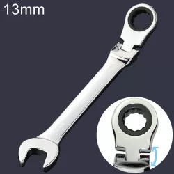 13mm Dual-use Opening Plum Ratcheting Angled Wrench