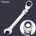 13mm Dual-use Opening Plum Ratcheting Angled Wrench