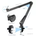 Studio Broadcast Professional Singing Microphone Kits with Suspension Scissor Arm Metal Shock Mount  USB Sound Card