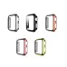 For Apple Watch Series 5 or 4 44mm Electroplated PC Case Tempered Film Integrated Protective Cover Black