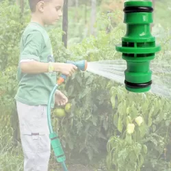 2 PCS 4 Point Two-way Pacifier Repair Extension Hose Quick Connector Plastic Garden Tool