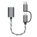 USB 3 Female to Micro USB and USB-C Type-C Male Charging Transmission OTG Nylon Braided Adapter Cable