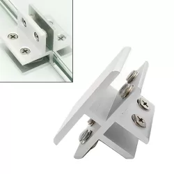 T-type Cliped 8-10mm Aluminum Alloy Glass Combination Clamp Cabinet Partition Fixing Clip