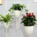 Handmade Hemp Rope Hanging Plastic Water Storage Flowerpot