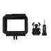 ABS Plastic Housing Shell Frame Mount Protective Case Cage with Pedestal and Long Screw for GoPro HERO 2018 or 7 Black or 6 or 5