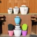 Self-Watering Planter Grow Plants Lazy Flower Pots Wall-hanging Round Resin Plastic Flower Pots