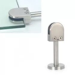 Stainless Steel Glass Fish Mouth Support Rod Fixing Clip with 14x40mm Rod