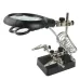 5 LED Auxiliary Clip Magnifier AC/DC Interchangeable with Soldering Stand or Two Magnifier EU Plug