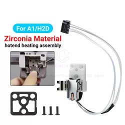 Hotend Heating Assembly Compatible with Bambu Lab A1 Mini Zirconia Ceramic Heating Block Complete Hot End Replacement Kit 3D Printer Parts
