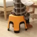 Household Bathroom Row Stools Plastic Stools Thickened Low Stools Square Stools Small Benches Black Adult