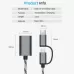 USB 3 Female to Micro USB and USB-C Type-C Male Charging Transmission OTG Nylon Braided Adapter Cable