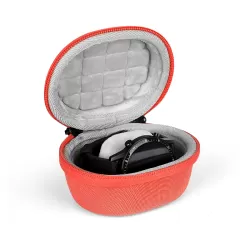 EVA Smartwatch Storage Case Universal Fleece Watch Storage Bag With Carabiner Orange