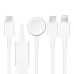 For Apple Watch Series iPhone Phone with Type-C Port 3 in 1 Type-C Magnetic Charging Cable 4ft