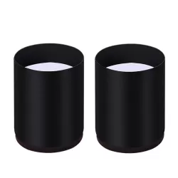 2pcs/set Furniture Carbon Steel Wraparound Heightening Foot Pad Round 4x5cm Black