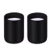 2pcs/set Furniture Carbon Steel Wraparound Heightening Foot Pad Round 4x5cm Black