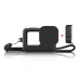 GoPro HERO12 Black 11 Black10 Black 9 Black Silicone Protective Case POM Side Interface Cover with Wrist Strap Lens Cover