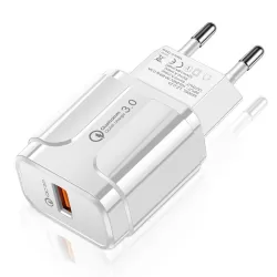 Portable QC3 18W USB Port Universal Quick Charging Charger EU Plug