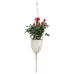 Handmade Hemp Rope Hanging Plastic Water Storage Flowerpot