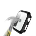 For Apple Watch Series 5 or 4 44mm Electroplated PC Case Tempered Film Integrated Protective Cover Black
